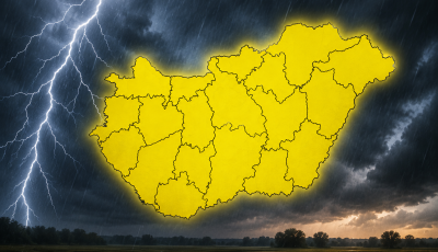 Orsz&aacute;gos riaszt&aacute;st adtak ki zivatarok vesz&eacute;lye miatt, j&eacute;g is j&ouml;het